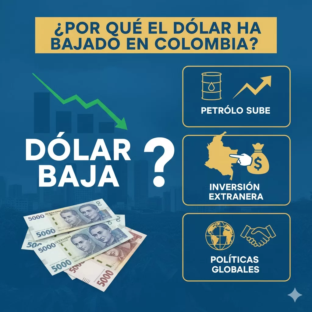 el dolar baja en colombia