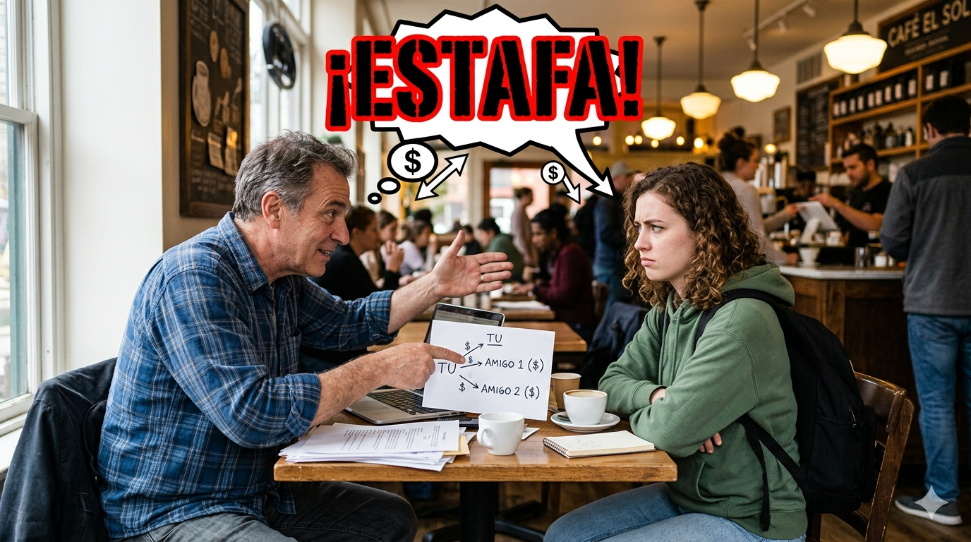 ESTAFAS piramidales traer amigo